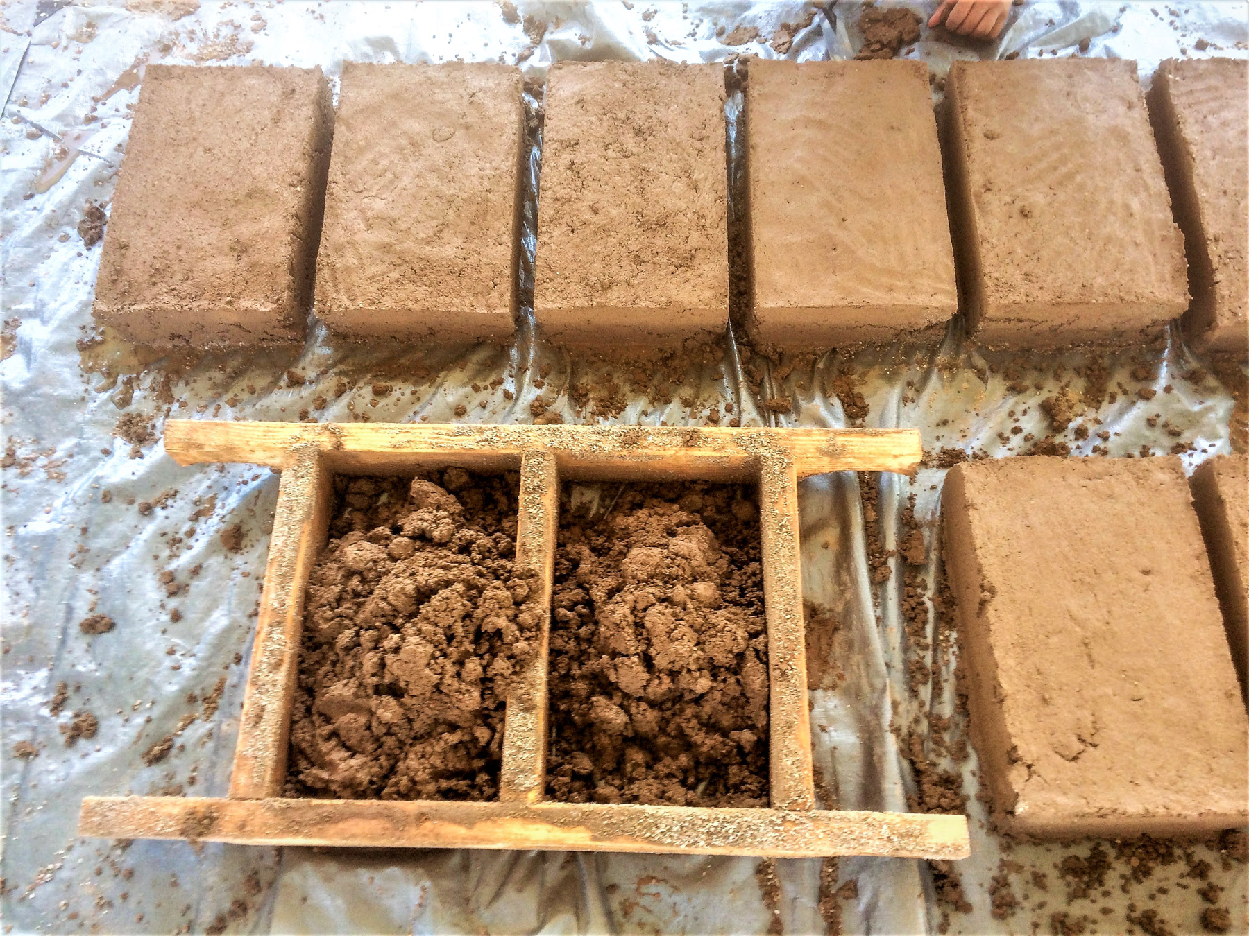 adobe brick making